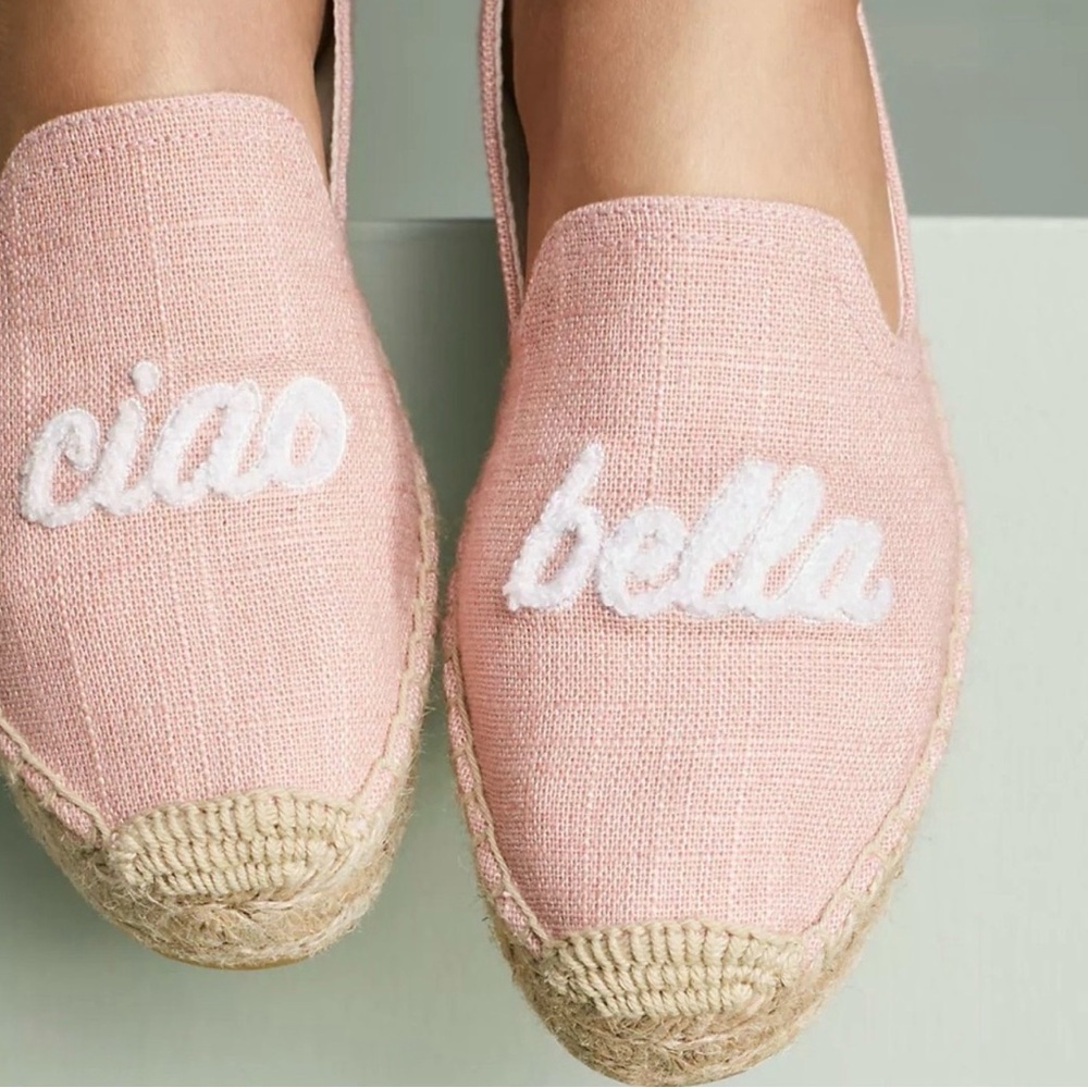 Anthropology Soludos Ciao Bella Pink Espadrilles